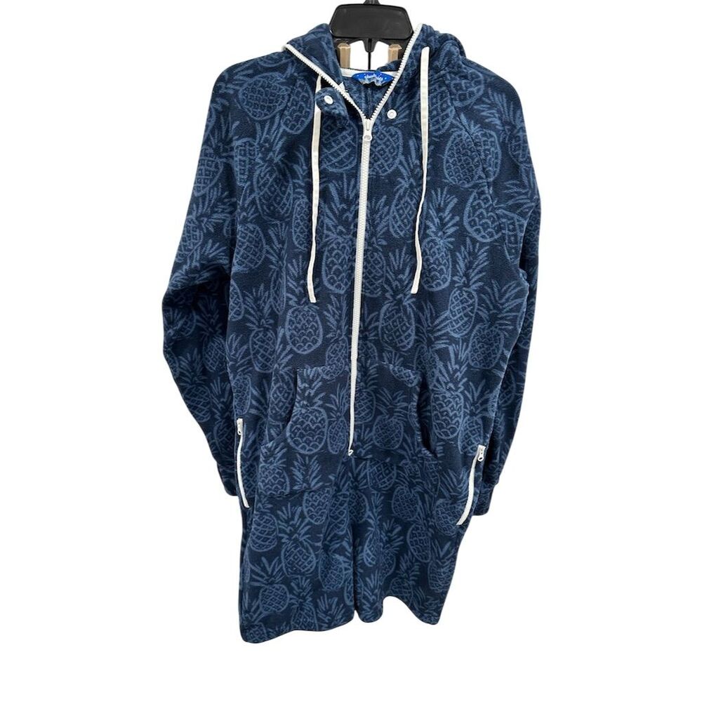 Chubbies Men's Pineapple Print Blue fleece romper Size M Standard lounge